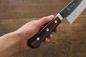 加藤 義実 青スーパー鋼 黒打 牛刀包丁 和包丁 180mm 合板柄 - 清助刃物