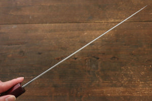 加藤 義実 銀三鋼 鎚目 筋引包丁 270mm  赤ホンジュラスローズウッド柄 - 清助刃物