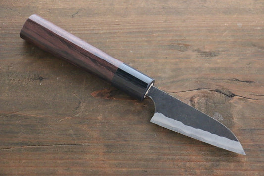 安立 勝重 青スーパー鋼 ペティーナイフ  75mm 紫檀柄 - 清助刃物