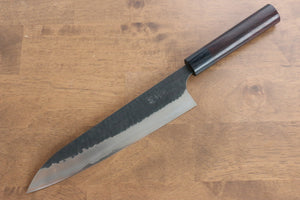 安立 勝重 青スーパー鋼 牛刀包丁 和包丁 210mm 紫檀柄 - 清助刃物