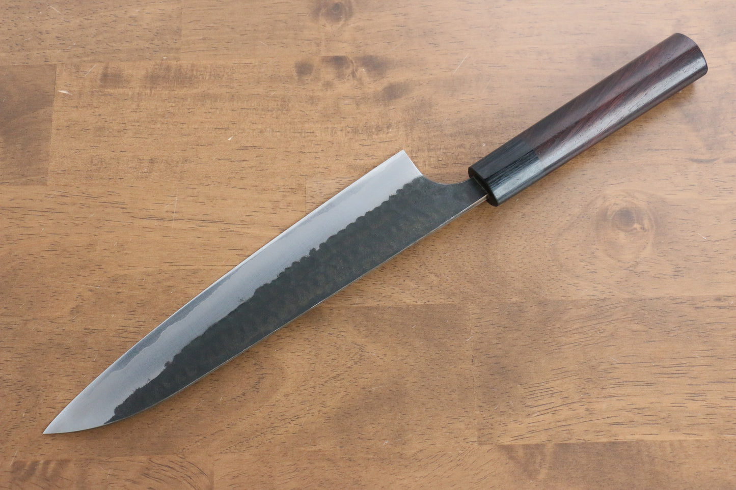 安立 勝重 青スーパー鋼 牛刀包丁  210mm 紫檀柄 - 清助刃物