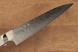 佐治 武士 R2/SG2 ダイヤモンド仕上げ ダマスカス 牛刀包丁 和包丁 180mm 牛骨柄 - 清助刃物