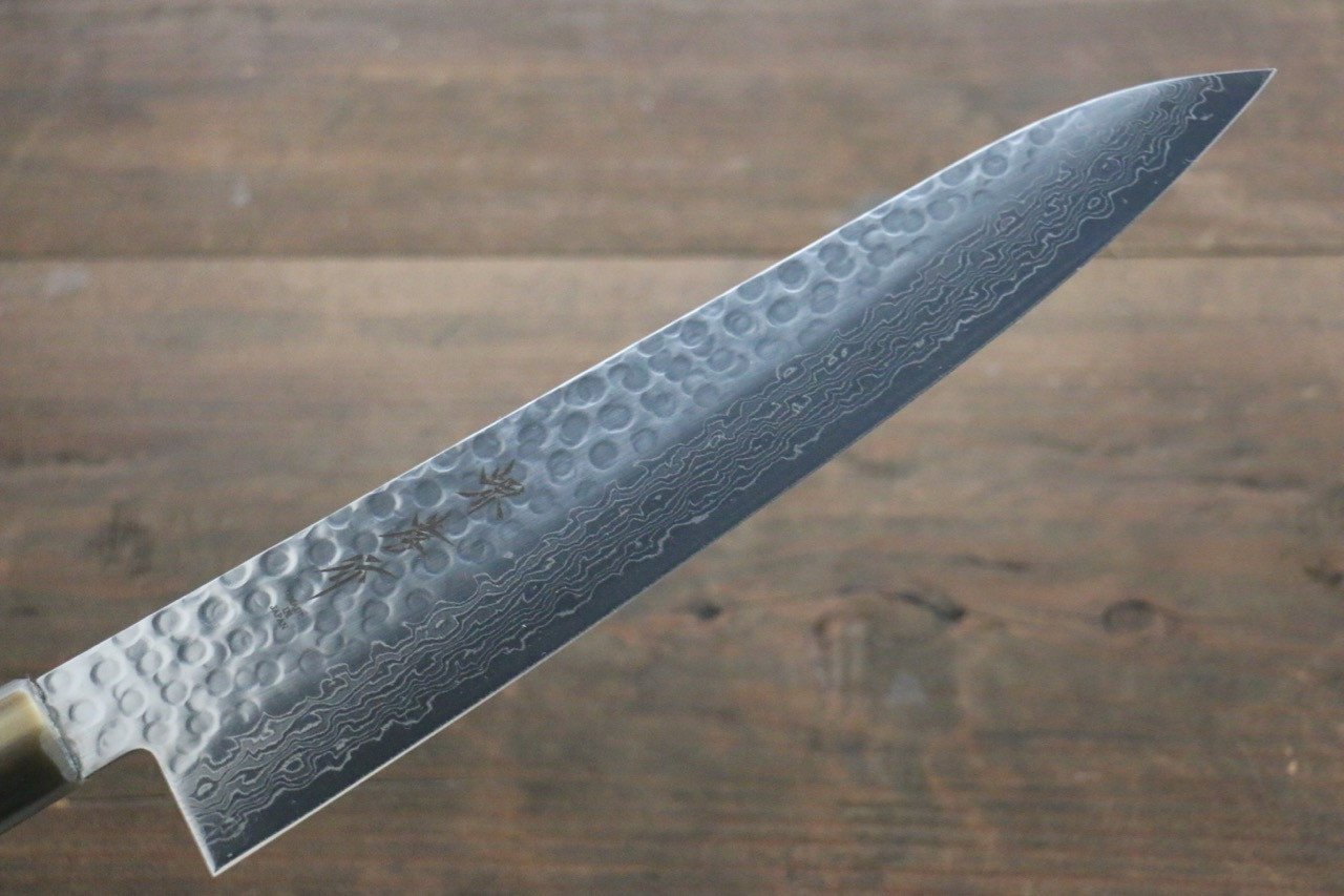 堺 孝行 AUS10 45層ダマスカス 牛刀包丁  240mm 朴柄 - 清助刃物