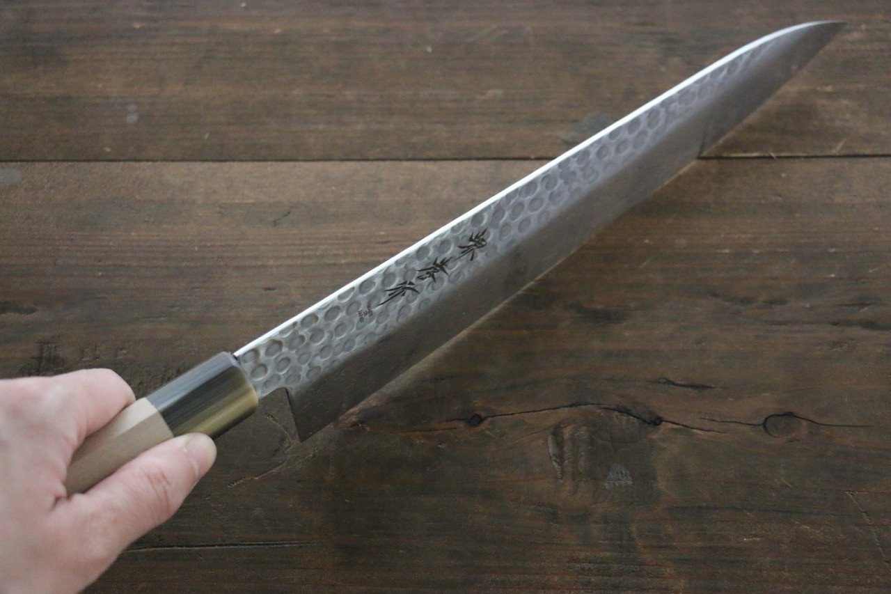 堺 孝行 AUS10 45層ダマスカス 牛刀包丁  240mm 朴柄 - 清助刃物