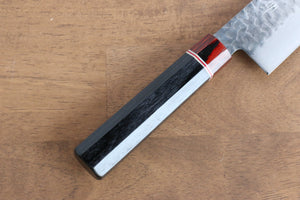 清助 V金10号 ダマスカス 菜切包丁 和包丁 180mm 黒合板柄 - 清助刃物