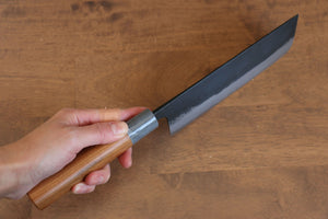 山本 直 白鋼 黒打 菜切り包丁 和包丁 165mm 桜柄 - 清助刃物
