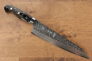 黒崎 優 雫 R2/SG2 鎚目 牛刀包丁 和包丁 210mm 黒アクリル柄 - 清助刃物