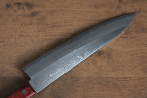 山本 直 白ニ鋼 牛刀包丁 和包丁 210mm 赤合板柄 - 清助刃物