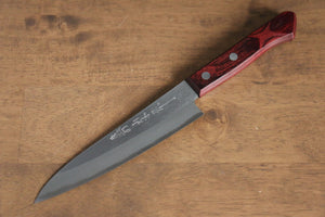 山本 直 白ニ鋼 ペティーナイフ 和包丁 150mm 赤合板柄 - 清助刃物