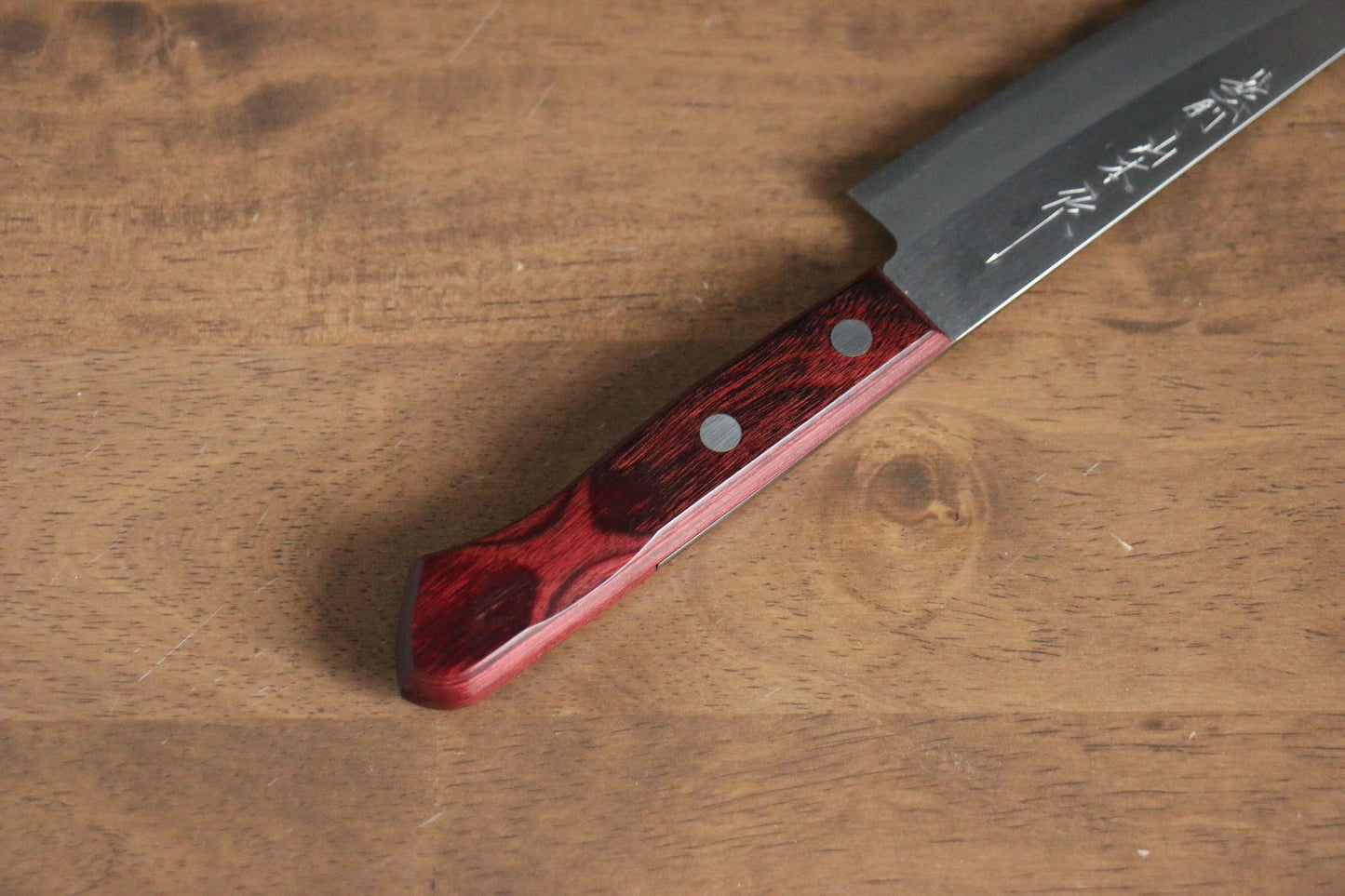 山本 直 白ニ鋼 ペティーナイフ  150mm 赤合板柄 - 清助刃物