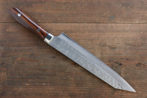 佐治 武士 SRS13 鎚目 ダマスカス 切付包丁 和包丁 210mm アイアンウッド柄 - 清助刃物