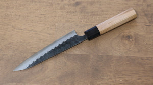 昌景 小石 青スーパー鋼 黒仕上げ ペティーナイフ 和包丁 150mm アメリカンチェリー柄 - 清助刃物