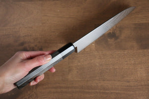 佳人 コバルトスペシャル鋼 ダマスカス 三徳包丁 和包丁 180mm グレー合板柄 - 清助刃物