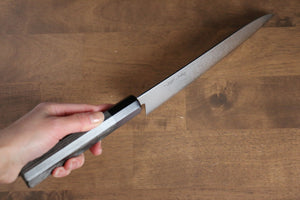 清助 V金10号 ダマスカス 牛刀包丁  210mm グレー合板柄 - 清助刃物