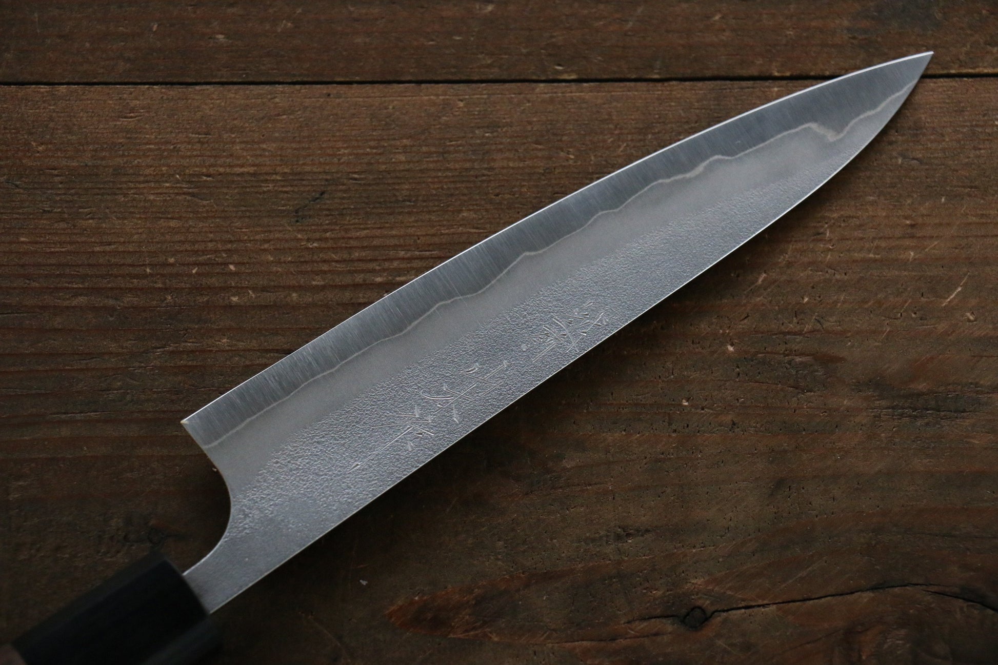 山本 直 銀三鋼 梨地 ペティーナイフ  150mm ウォルナット柄 - 清助刃物