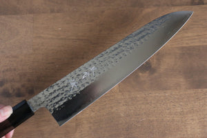 黒崎 優 閃光 R2/SG2 鎚目 牛刀包丁 和包丁 240mm 紫檀 (口輪：黒合板)柄 - 清助刃物