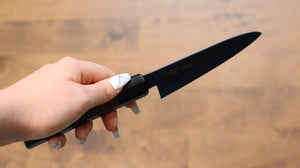 清助 SK-85鋼 イオンプレーティング 鎚目 ペティーナイフ 和包丁 120mm 赤合板柄 - 清助刃物