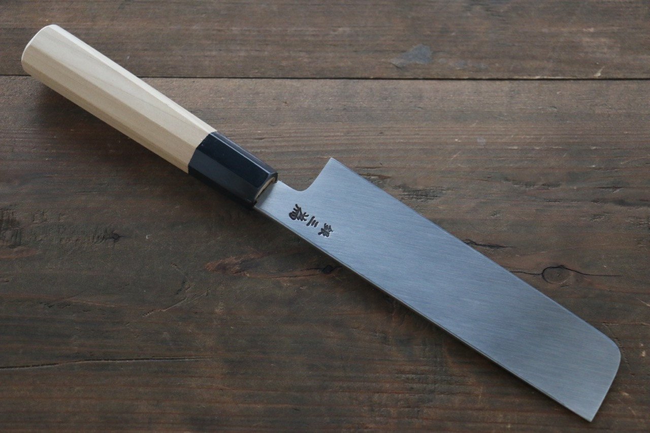 薄刃包丁(角)19.5cm 堺孝行 シェフ和包丁(銀三鋼) 04064 195mm 水牛