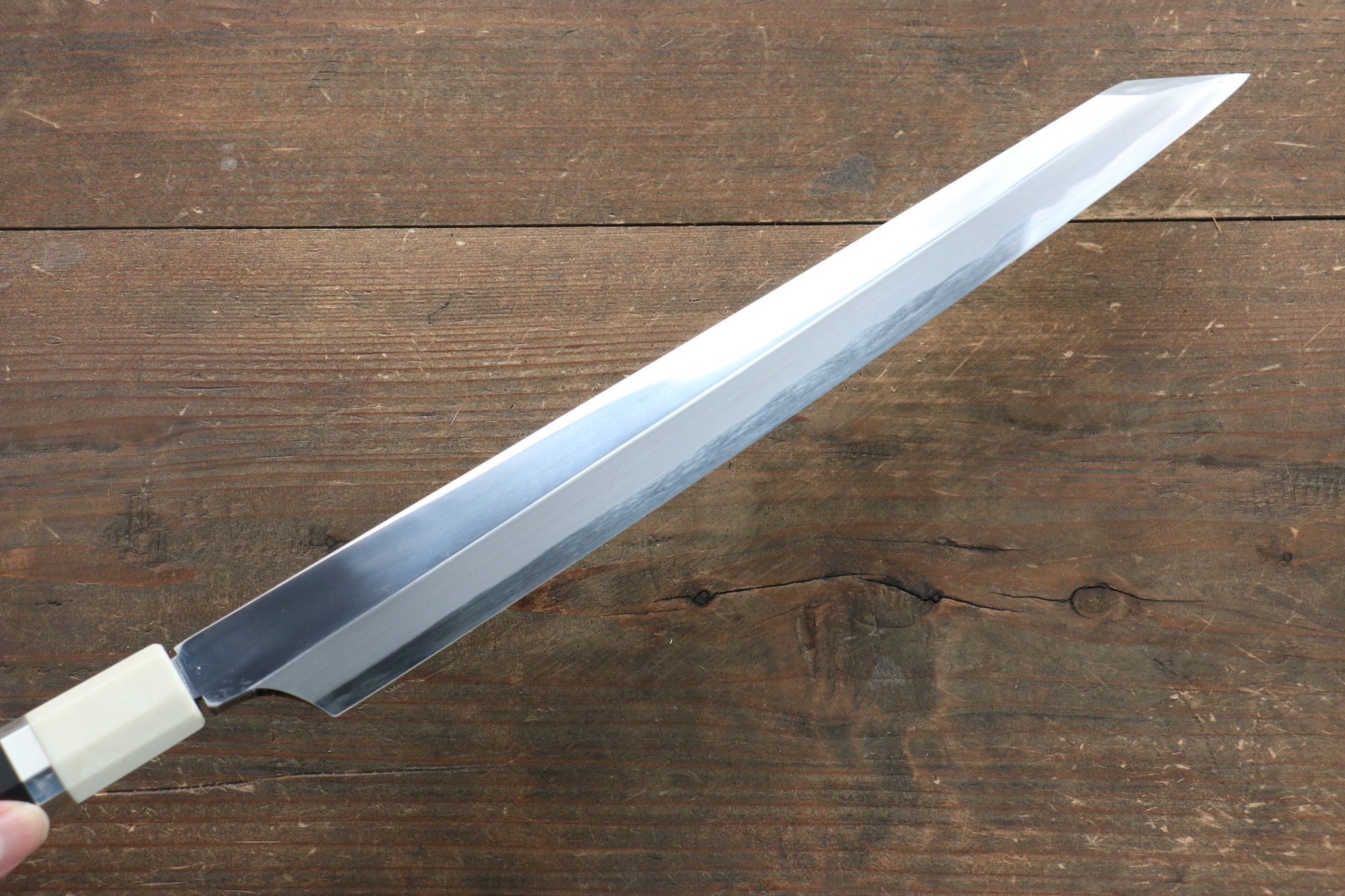 堺 孝行 青一鋼 柳刃包丁 300mm 3個リング付き花梨柄 鞘付き - 清助刃物