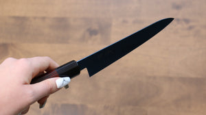清助 SK-85鋼 イオンプレーティング 鎚目 ペティーナイフ  150mm 赤合板柄 - 清助刃物