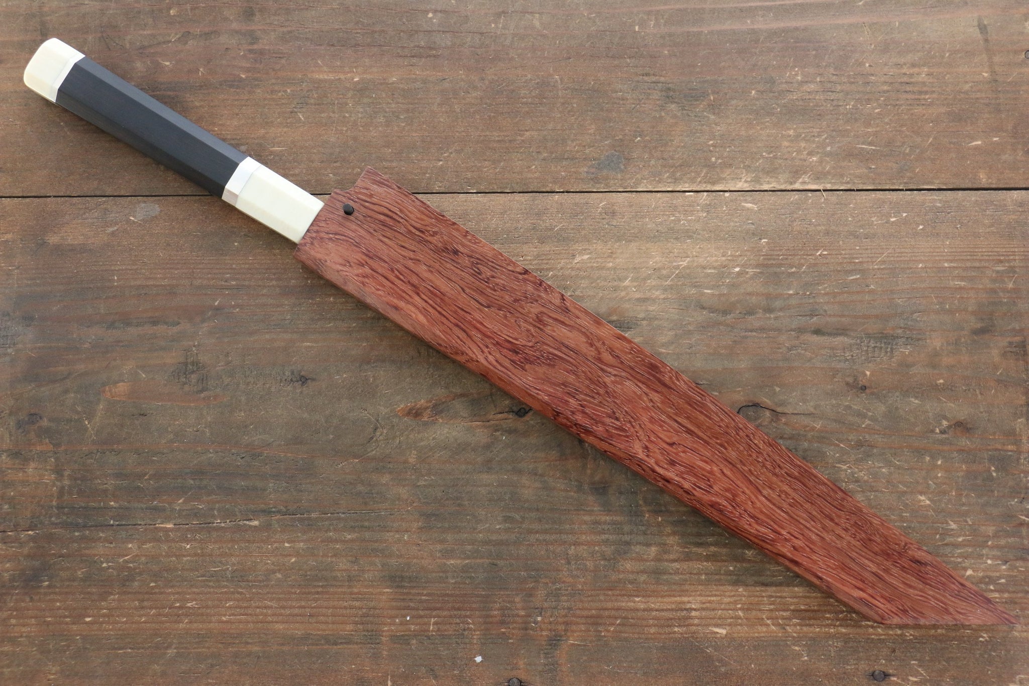 堺 孝行 青一鋼 柳刃包丁 300mm 3個リング付き花梨柄 鞘付き - 清助刃物