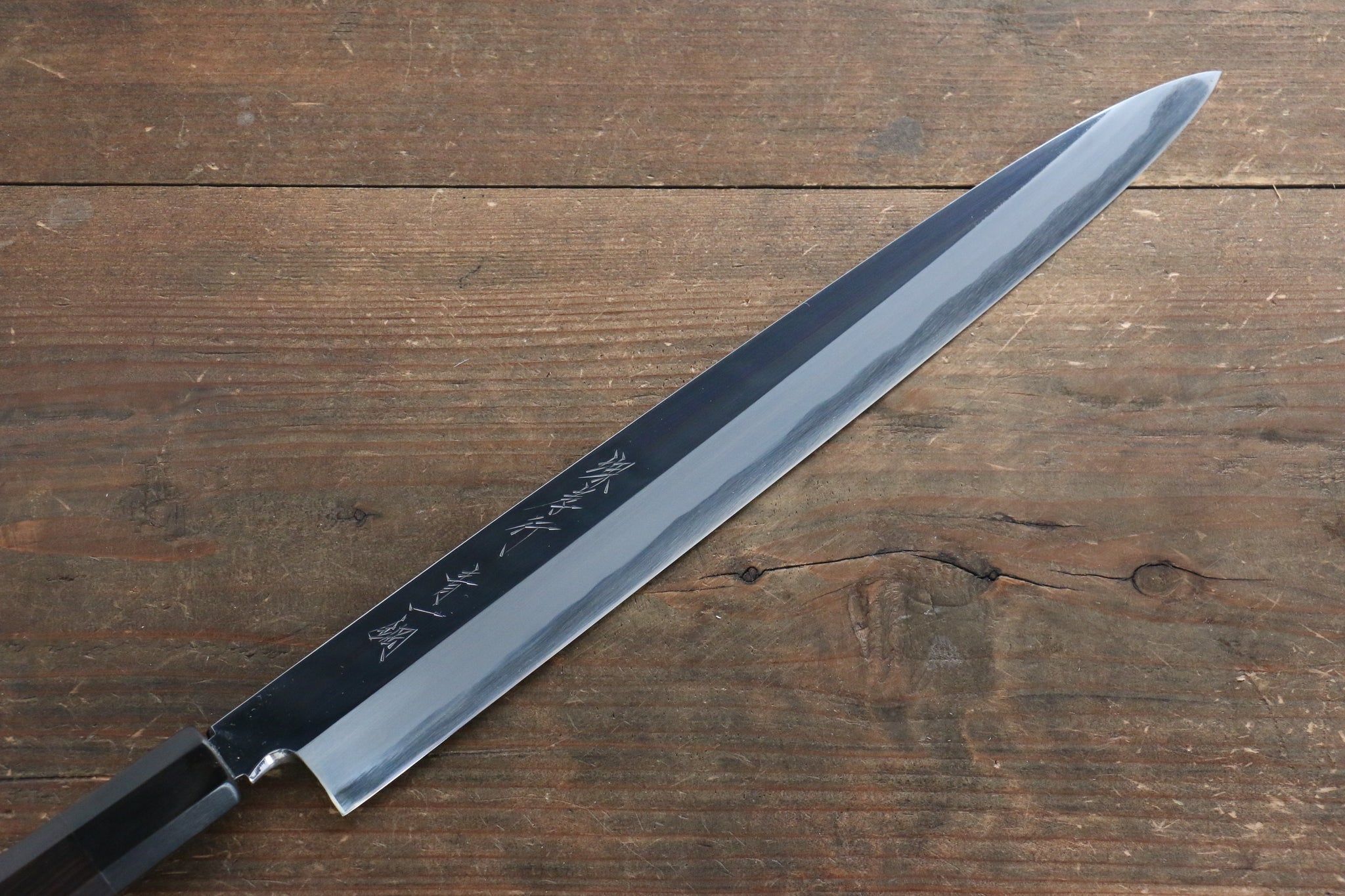 堺 孝行 青一鋼 柳刃包丁 300mm 黒檀柄 鞘付き - 清助刃物