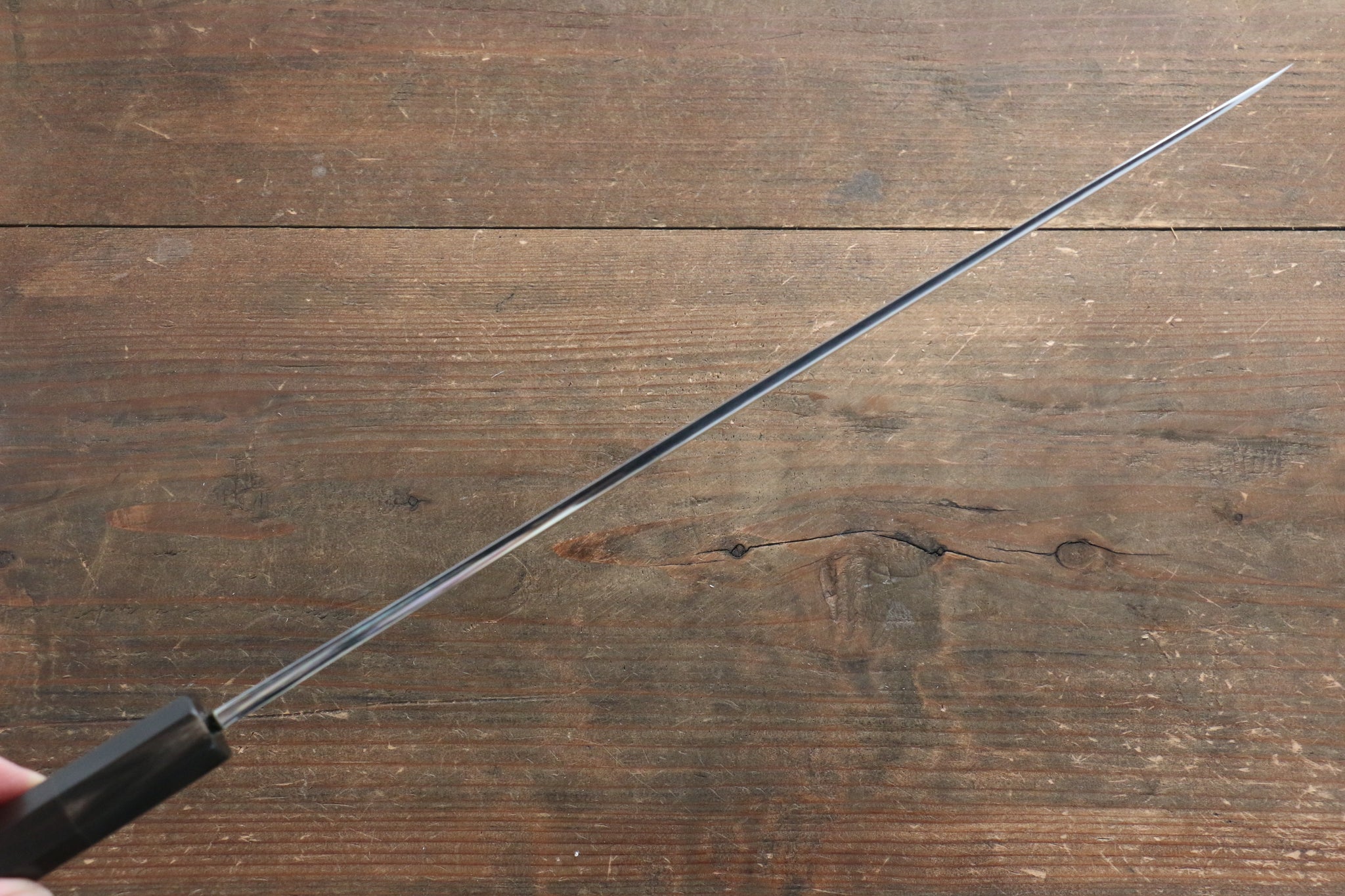 堺 孝行 青一鋼 柳刃包丁 300mm 黒檀柄 鞘付き - 清助刃物