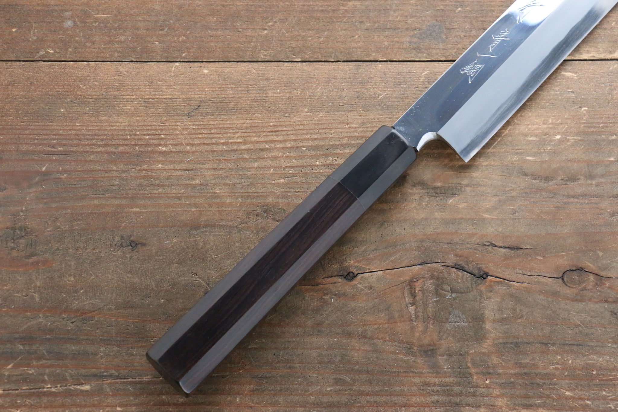 堺 孝行 青一鋼 柳刃包丁 300mm 黒檀柄 鞘付き - 清助刃物