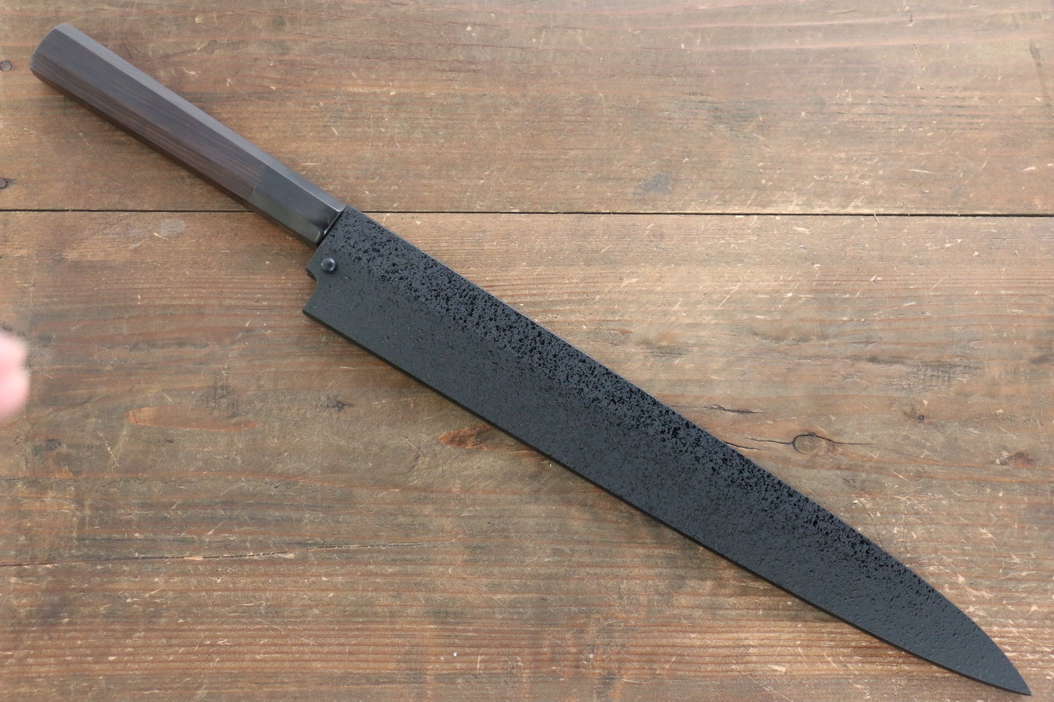 堺 孝行 青一鋼 柳刃包丁 300mm 黒檀柄 鞘付き - 清助刃物