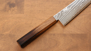 佳人 コバルトスペシャル鋼 ダマスカス 牛刀包丁 和包丁 240mm 樫焼目八角柄 - 清助刃物