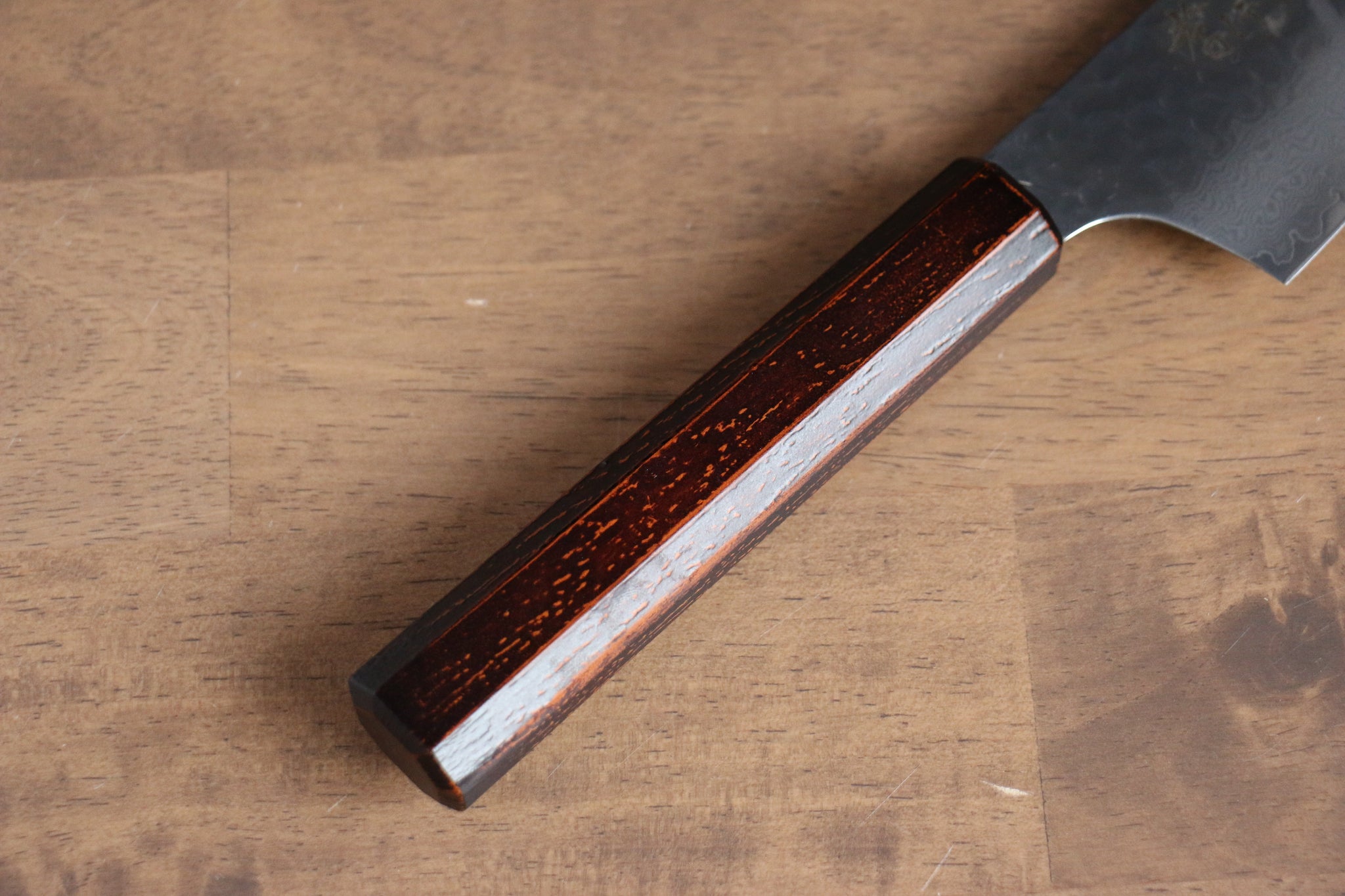 堺 孝行 なないろ VG10 33層 剣型牛刀包丁  190mm ABS樹脂(レトロ木目)柄 - 清助刃物