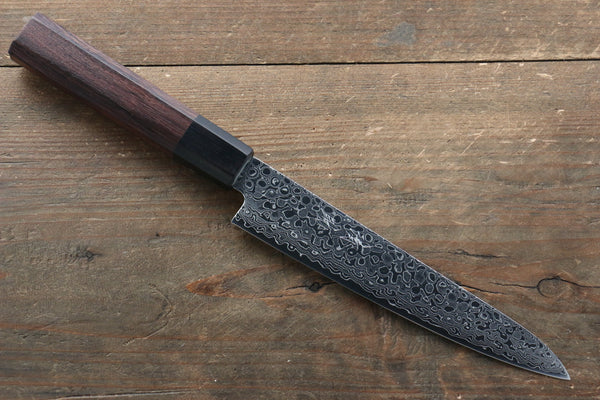 清助 AUS10 ダマスカス ペティーナイフ 150mm 紫檀柄 – 清助刃物