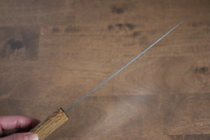 清助 月影 AUS10 磨き仕上げ 鎚目 ダマスカス 牛刀包丁 和包丁 180mm 樫柄 - 清助刃物