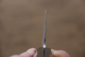 佐治 武士 青ニ鋼 有色ダマスカス 菜切包丁  165mm リング付き黒檀柄 - 清助刃物