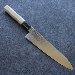 三寿ゞ AUS10 ダマスカス 磨き仕上げ 牛刀包丁 和包丁 210mm 朴柄 - 清助刃物