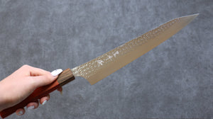 黒崎 優 閃光 鋭 R2/SG2 鎚目 筋引包丁  270mm パドック柄 - 清助刃物