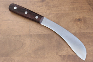 清助 山賊 日本鋼 皮剥  170mm 天然木柄 - 清助刃物