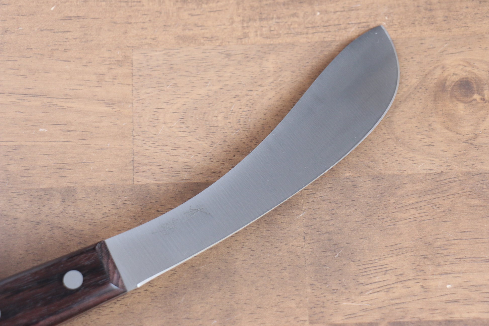 清助 山賊 日本鋼 皮剥  170mm 天然木柄 - 清助刃物