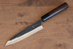 安立 勝重 青スーパー鋼 ペティーナイフ 和包丁 150mm 紫檀柄 - 清助刃物