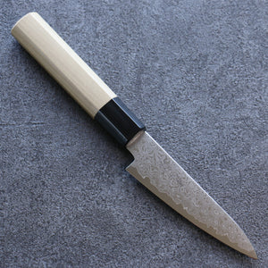 清助 V金10号 ダマスカス ペティーナイフ 和包丁 105mm 朴柄 - 清助刃物