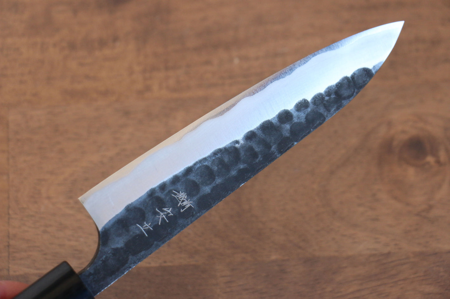 安立 勝重 青スーパー鋼 ペティーナイフ  130mm 紫檀柄 - 清助刃物