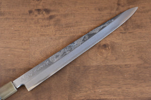 堺 孝行 天龍 うずしお 青ニ鋼 ドラゴンの彫刻入り 柳刃包丁 和包丁 300mm 赤黒檀柄 鞘付き - 清助刃物