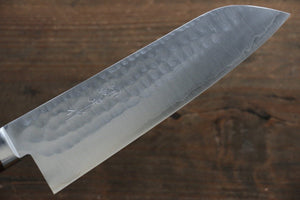 訓平 鍛造 V金1号 鎚目 三徳包丁 和包丁 170mm マホガニー柄 - 清助刃物