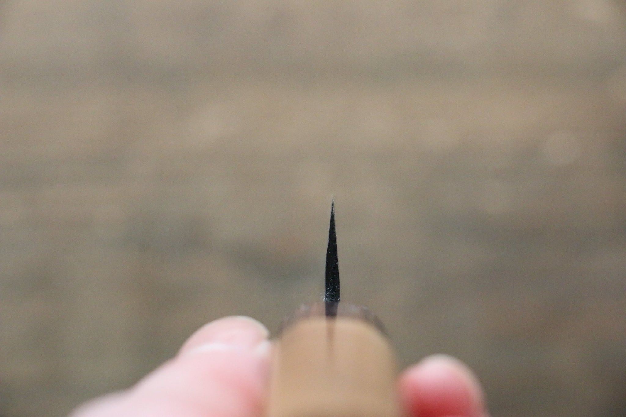 堺 孝行 青スーパー鋼 鎚目 黒仕上げ ペティーナイフ  135mm ケヤキ柄 - 清助刃物