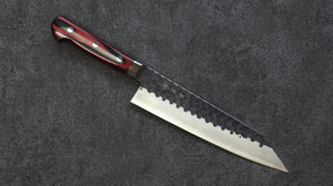 加藤 義実 青スーパー鋼 黒打 切付牛刀包丁  210mm 合板柄 - 清助刃物