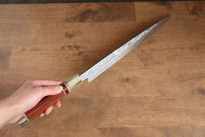 堺 孝行 天龍 うずしお 青ニ鋼 ドラゴンの彫刻入り 柳刃包丁 和包丁 300mm 赤黒檀柄 鞘付き - 清助刃物