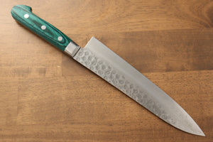 堺 孝行 V金10号 17層ダマスカス 牛刀包丁 和包丁 210mm 緑合板柄 - 清助刃物