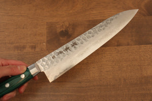 堺 孝行 V金10号 17層ダマスカス 牛刀包丁 和包丁 210mm 緑合板柄 - 清助刃物