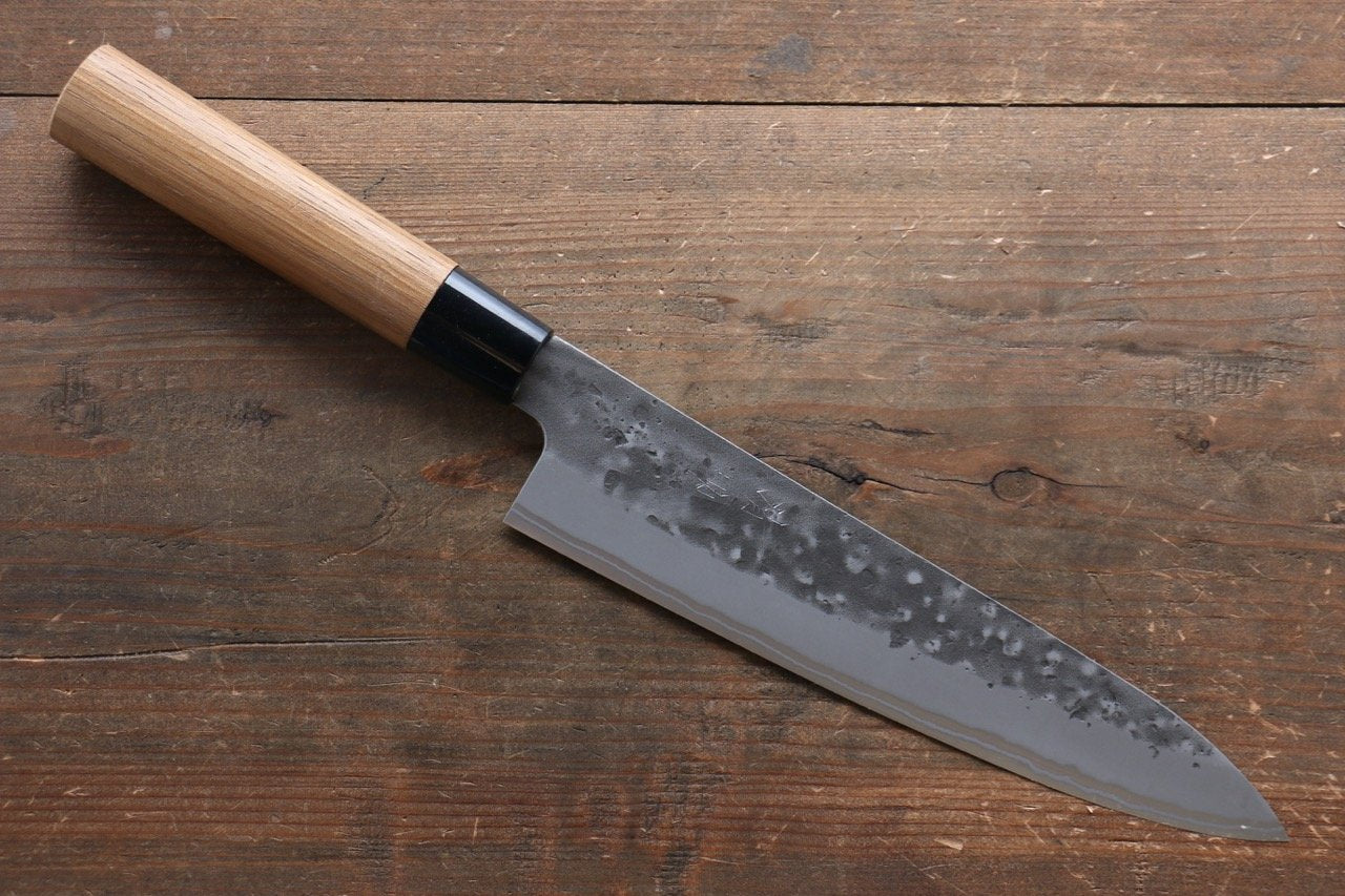 Seisuke Blue Steel No.2 Nashiji Gyuto, Nakiri, Petty Japanese Chef Knives Set - 清助刃物