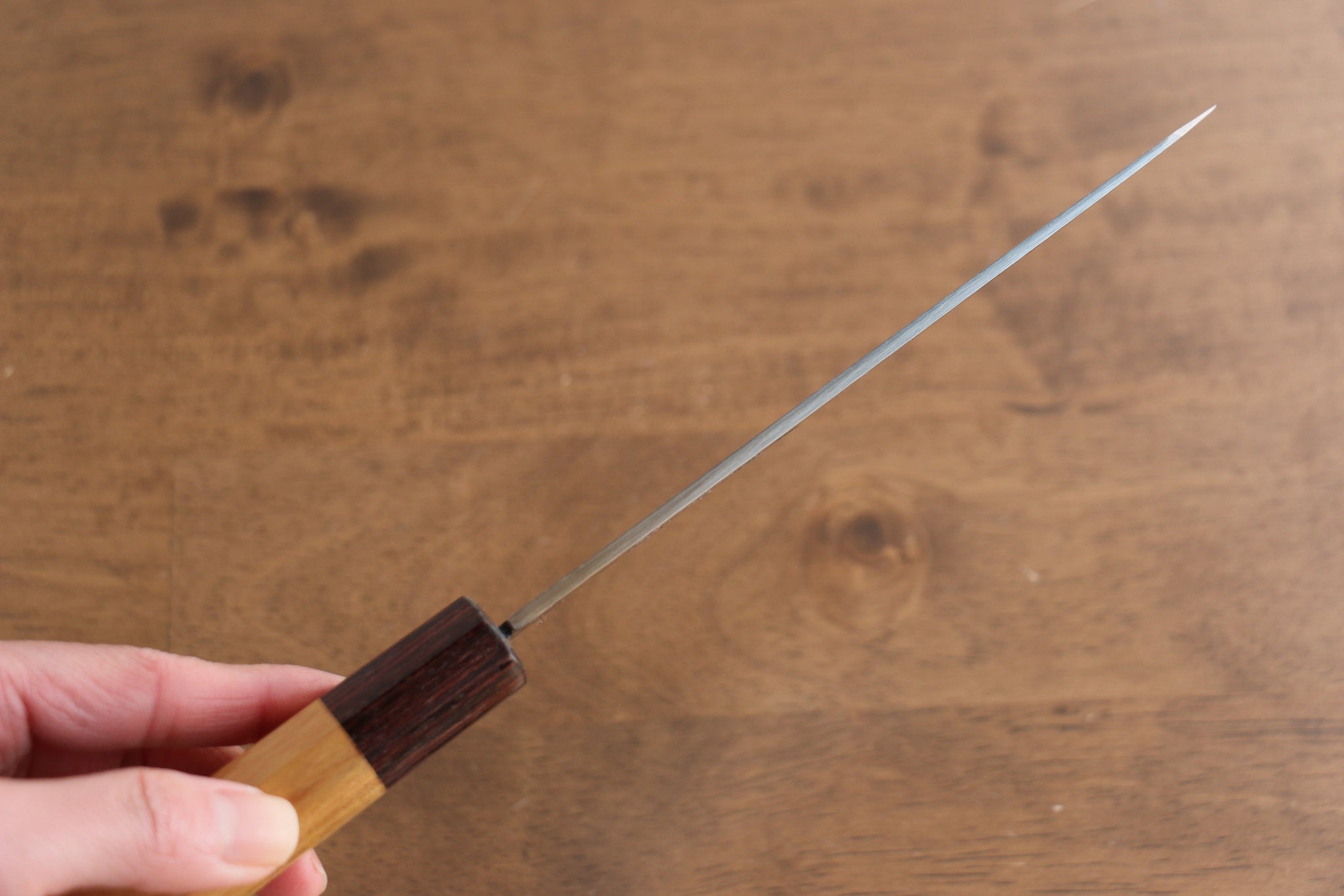 堺 孝行 V金10号 33層ダマスカス サバキ包丁  150mm ケヤキ柄 - 清助刃物